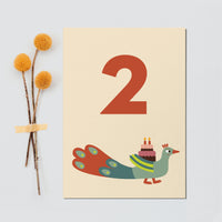 Postkarte Geburtstagstiere "2"
