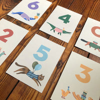 Postkarte Geburtstagstiere "4"