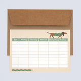 Postkarte "Stundenplan"