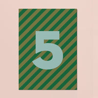 Zahlenpostkarte 5