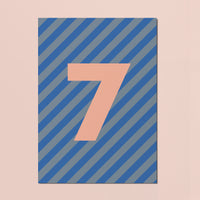 Zahlenpostkarte 7